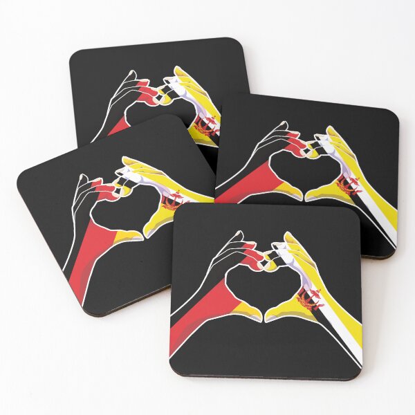 Item preview, Brunei Bruneian Germany German Love Heart Peace designed and sold by FlagX.