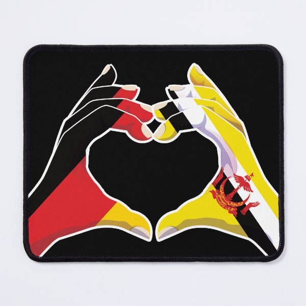 Item preview, Brunei Bruneian Germany German Love Heart Peace designed and sold by FlagX.