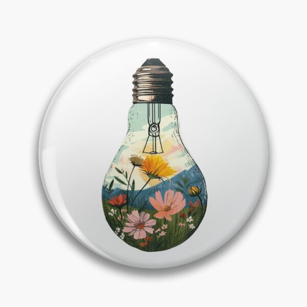 Item preview, Flowers meadow in the light bulb designed and sold by FlowersColorful.