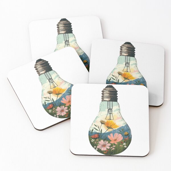 Item preview, Flowers meadow in the light bulb designed and sold by FlowersColorful.