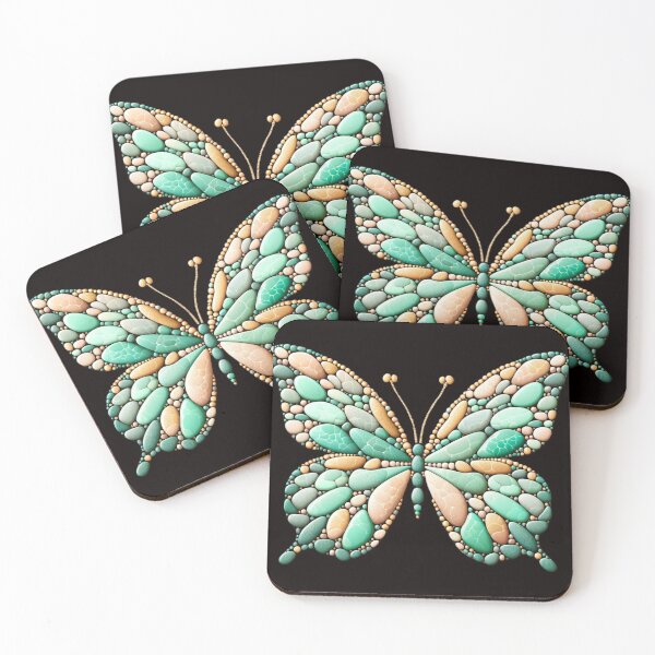 Item preview, Mint Medley Monarch Pebble Butterfly designed and sold by MachineDesigned.
