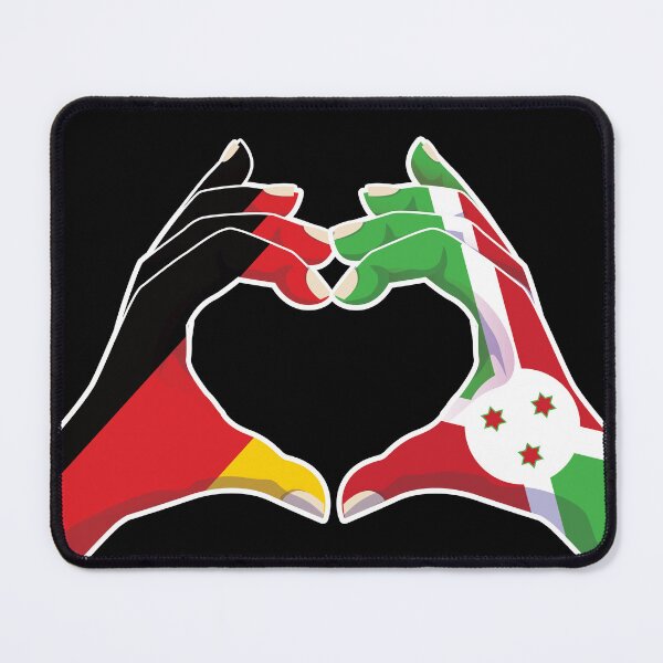 Item preview, Burundi Burundian Germany German Love Heart Peace designed and sold by FlagX.