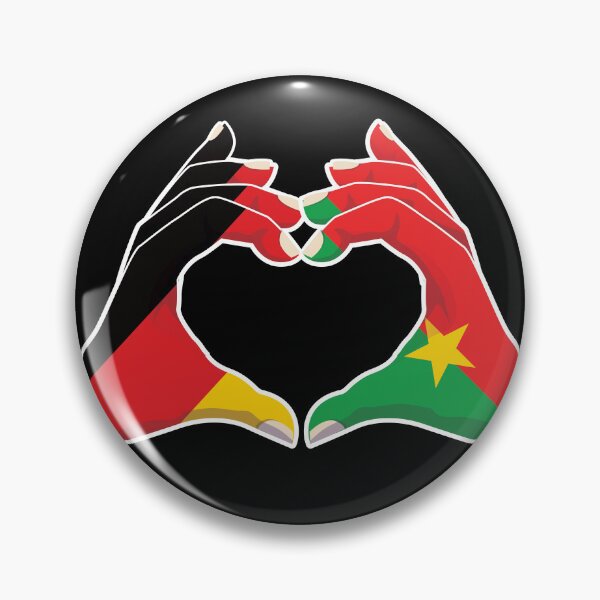 Item preview, Burkinabe Burkina Faso Germany German Love Heart Peace designed and sold by FlagX.