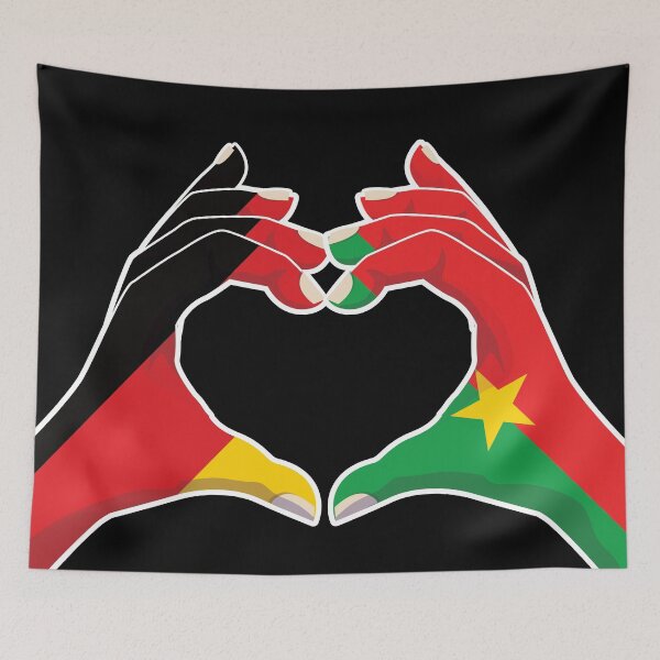 Item preview, Burkinabe Burkina Faso Germany German Love Heart Peace designed and sold by FlagX.