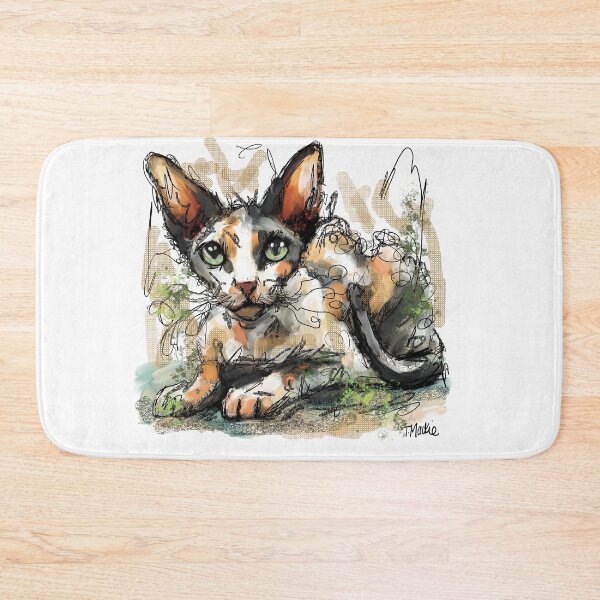 Item preview, Cornish Rex Cat designed and sold by TraceyMackieArt.