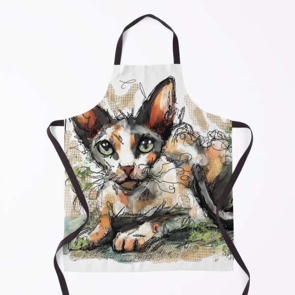 Item preview, Cornish Rex Cat designed and sold by TraceyMackieArt.