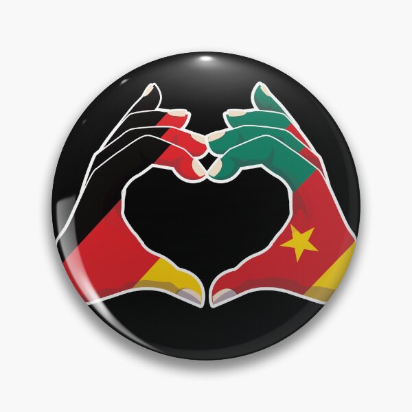 Item preview, Cameroon Cameroonian Germany German Love Heart Peace designed and sold by FlagX.