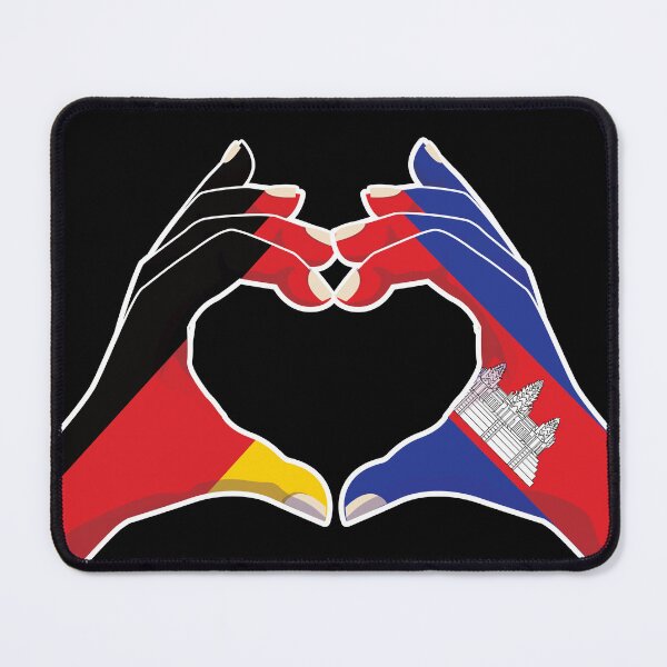 Item preview, Cambodian Cambodia Germany German Love Heart Peace designed and sold by FlagX.