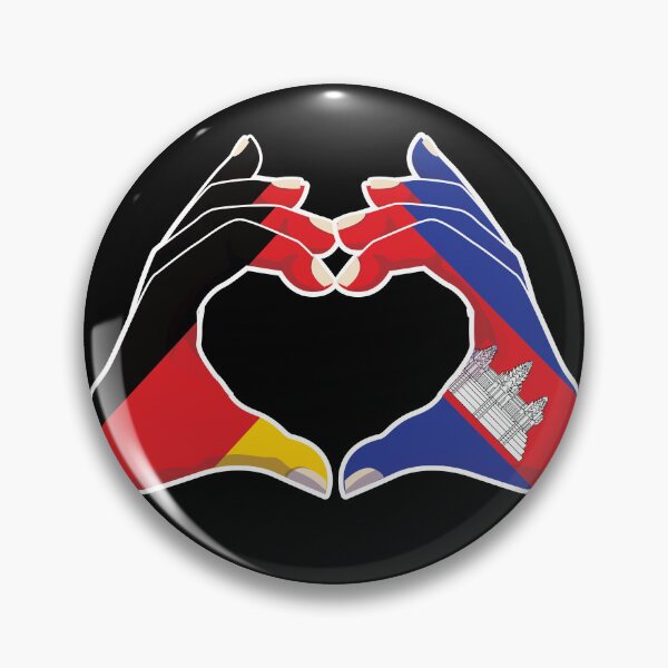 Item preview, Cambodian Cambodia Germany German Love Heart Peace designed and sold by FlagX.