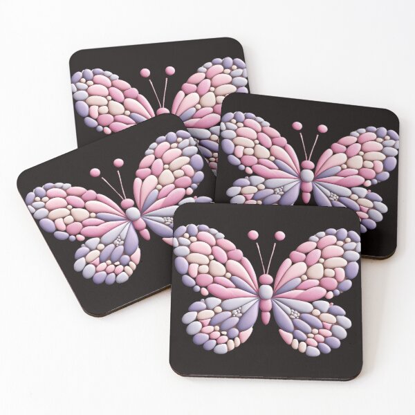 Item preview, Pastel Dream Monarch Pebble Butterfly designed and sold by MachineDesigned.