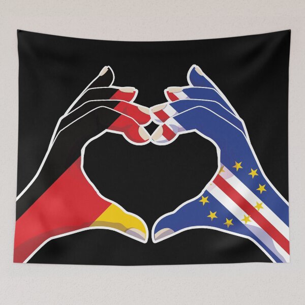 Item preview, Cape Verde Germany German Love Heart Peace designed and sold by FlagX.
