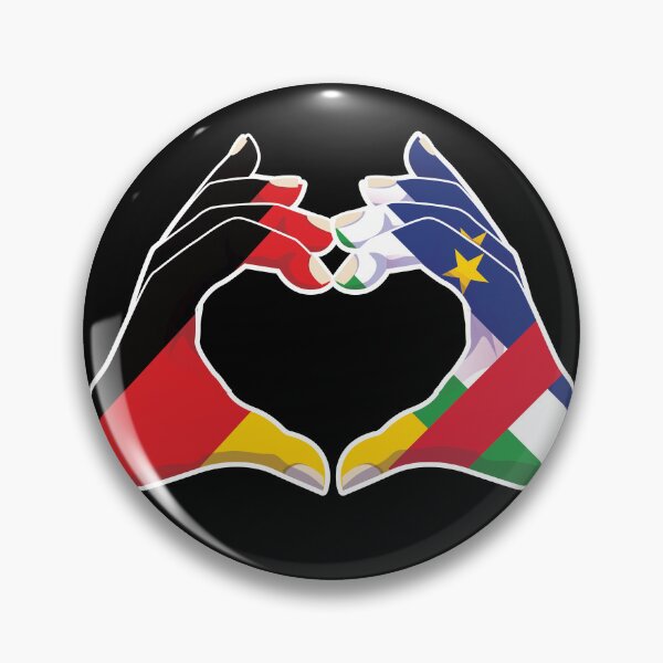Item preview, Central African Republic Central African Germany German Love Heart Peace designed and sold by FlagX.