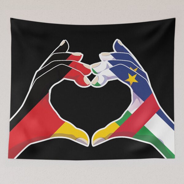Item preview, Central African Republic Central African Germany German Love Heart Peace designed and sold by FlagX.