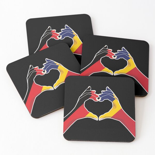 Item preview, Chad Chadian Germany German Love Heart Peace designed and sold by FlagX.
