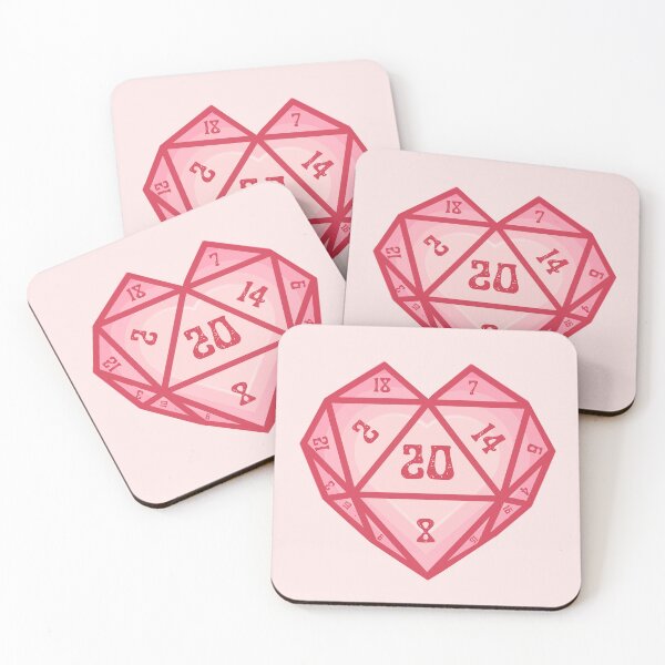 Item preview, D20 Heart: critical hit dnd love dice for valentines, anniversary, wedding or couple designed and sold by DungeonAtelier.