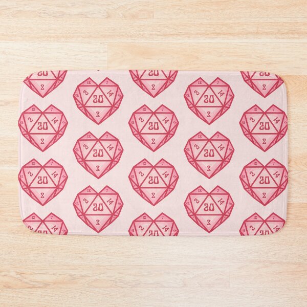 Item preview, D20 Heart: critical hit dnd love dice for valentines, anniversary, wedding or couple designed and sold by DungeonAtelier.