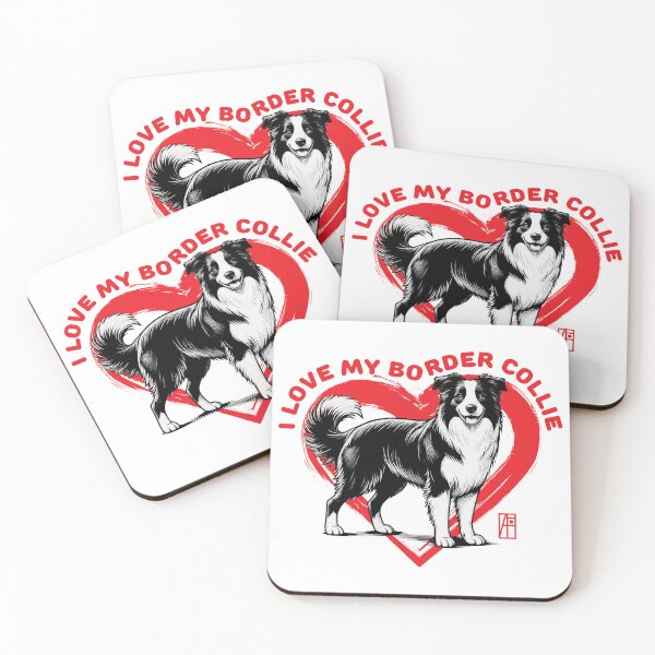 Item preview, I Love My Border Collie - I Love my dog - Intelligent dog designed and sold by ArtProjectShop.