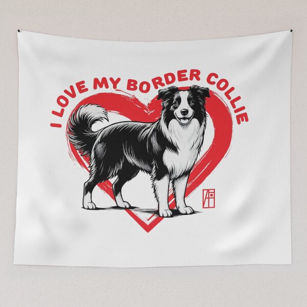 Item preview, I Love My Border Collie - I Love my dog - Intelligent dog designed and sold by ArtProjectShop.