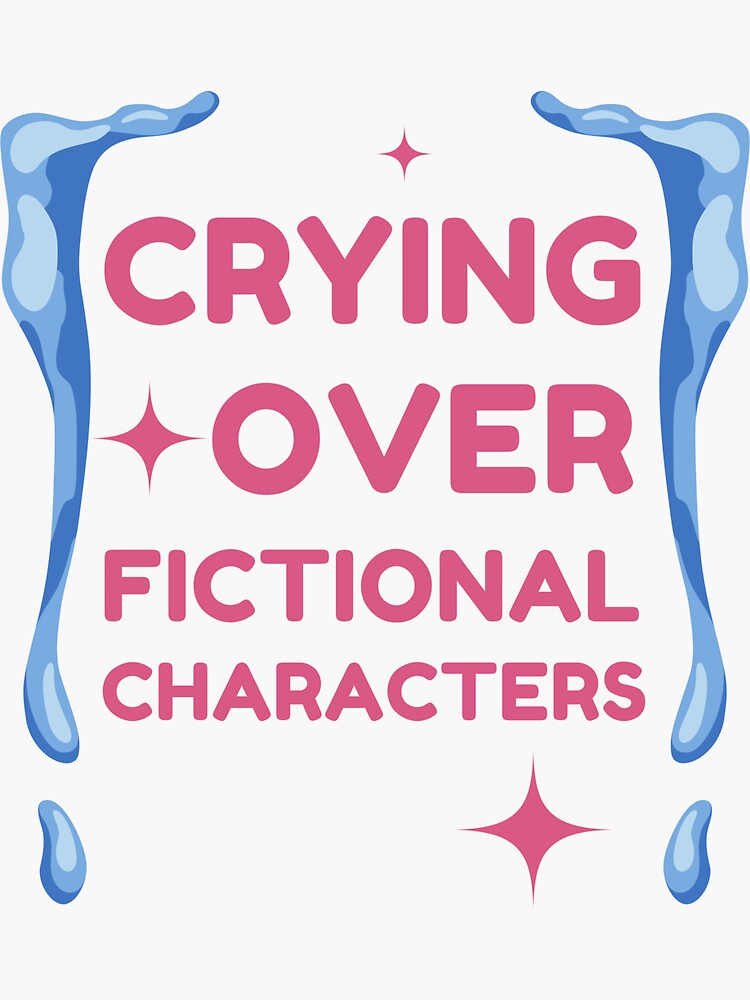 Thumbnail 3 von 3, Sticker, Crying Over Fictional Characters Shirt, Dark Romance Reader, Frauen Reader Sweatshirt designt und verkauft von YassineBDM.