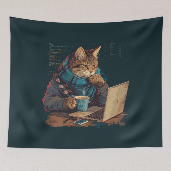 Item preview, Web Developer Cat Coder designed and sold by CleverboyDsgns.