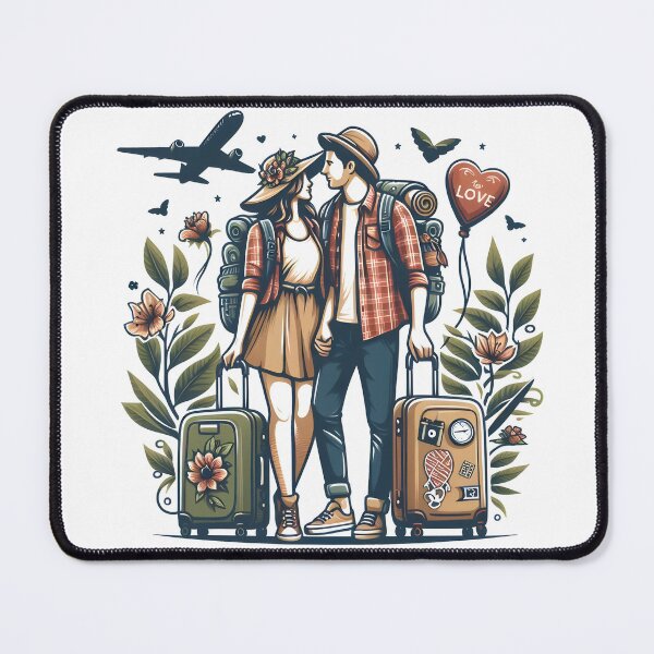 Item preview, Couple in love Travel to world together  designed and sold by vectorillus.