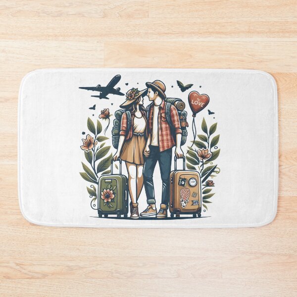 Item preview, Couple in love Travel to world together  designed and sold by vectorillus.