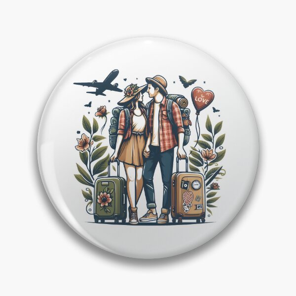 Item preview, Couple in love Travel to world together  designed and sold by vectorillus.