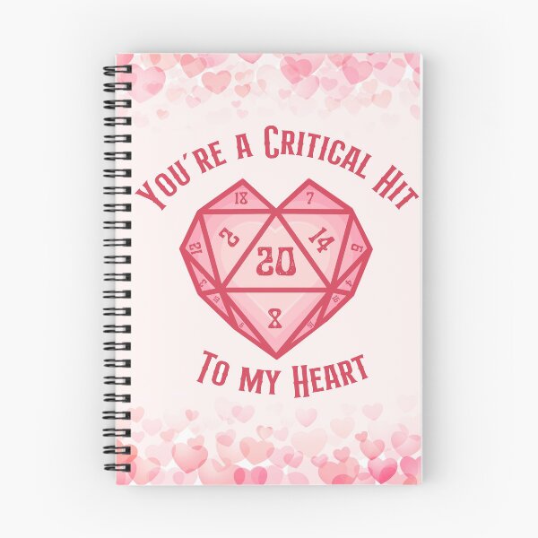 Item preview, DND VALENTINES: Critical hit to my heart, D20 Heart, natural 20 for Love Anniversary and couple designed and sold by DungeonAtelier.
