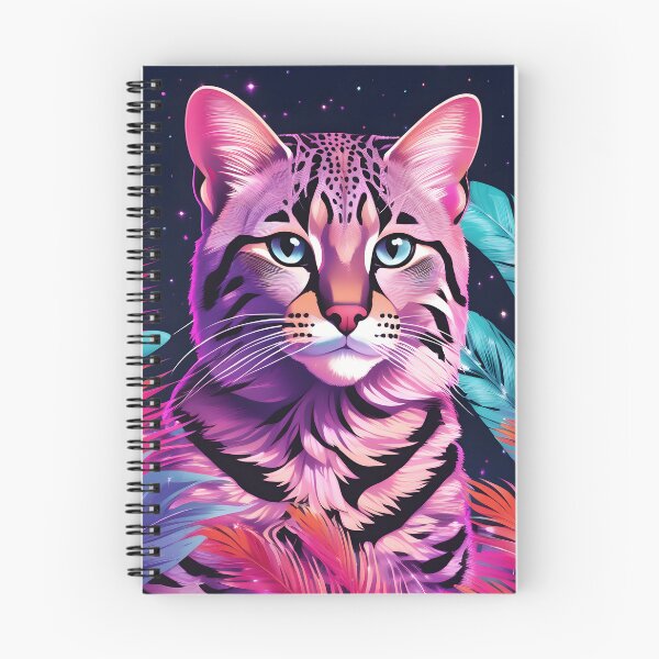 Item preview, Geoffroy's Cat Portrait Vibrant Sparkly Vaporwave Design designed and sold by ramiro.