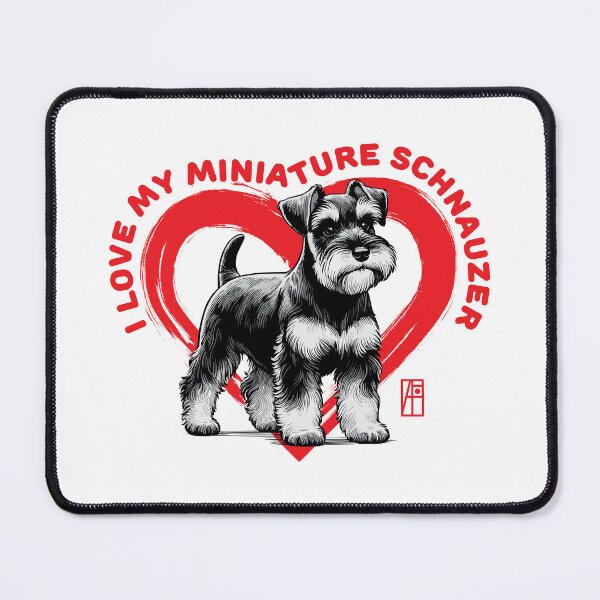 Item preview, I Love My Miniature Schnauzer - I Love my dog - Good companion dog designed and sold by ArtProjectShop.
