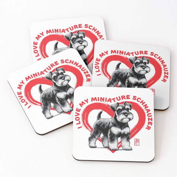 Item preview, I Love My Miniature Schnauzer - I Love my dog - Good companion dog designed and sold by ArtProjectShop.