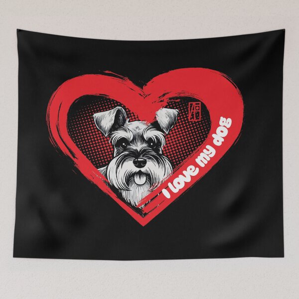 Item preview, I Love My Miniature Schnauzer - Good companion dog - I Love my dog designed and sold by ArtProjectShop.