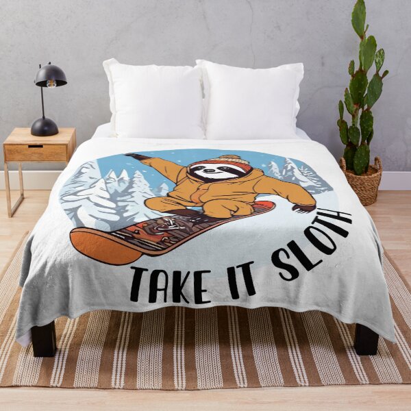 Item preview, Funny Snowboarding Sayings "Take it Sloth" designed and sold by NawalMagdy.