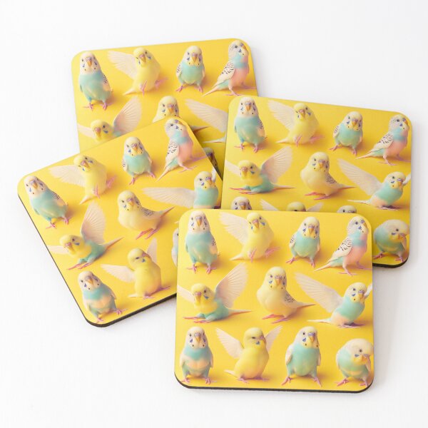 Item preview, "Playful Budgies" pattern designed and sold by Elena Kolotusha.