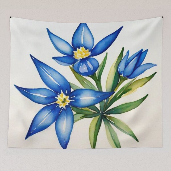 Item preview, Blue star flowers designed and sold by Lachrymosa.