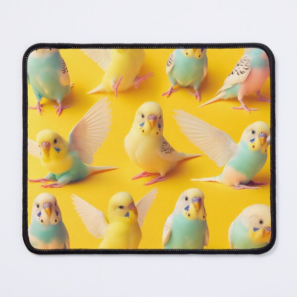 Item preview, "Playful Budgies" pattern designed and sold by Elena Kolotusha.