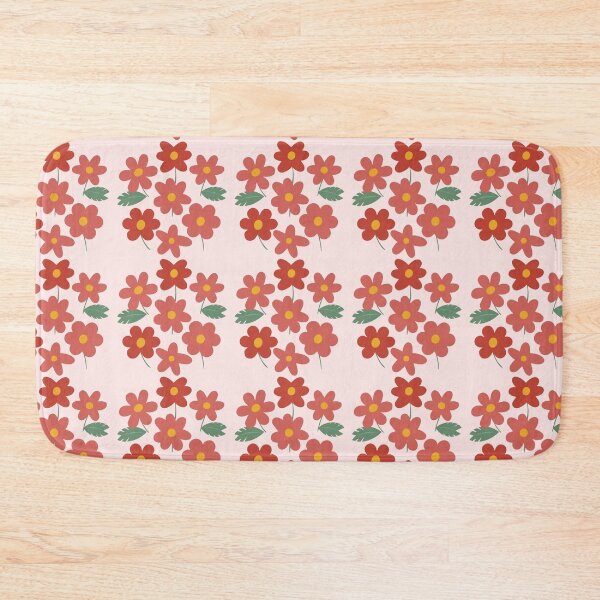 Item preview, Red Minimal Flower Pattern  designed and sold by PatternInArt.