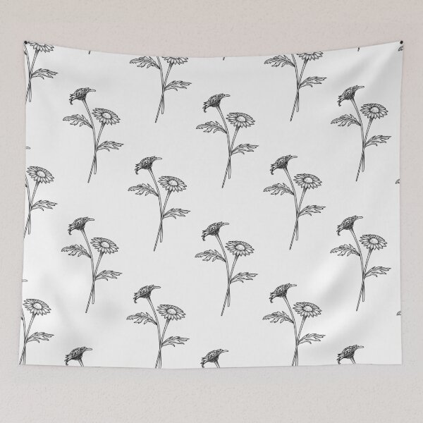 Item preview, April Birth Flower Floral Etching - Daisy designed and sold by Idle Morrow.