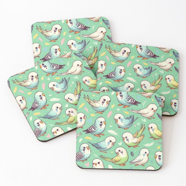 Item preview, "Happy budgies" pattern designed and sold by Elena Kolotusha.