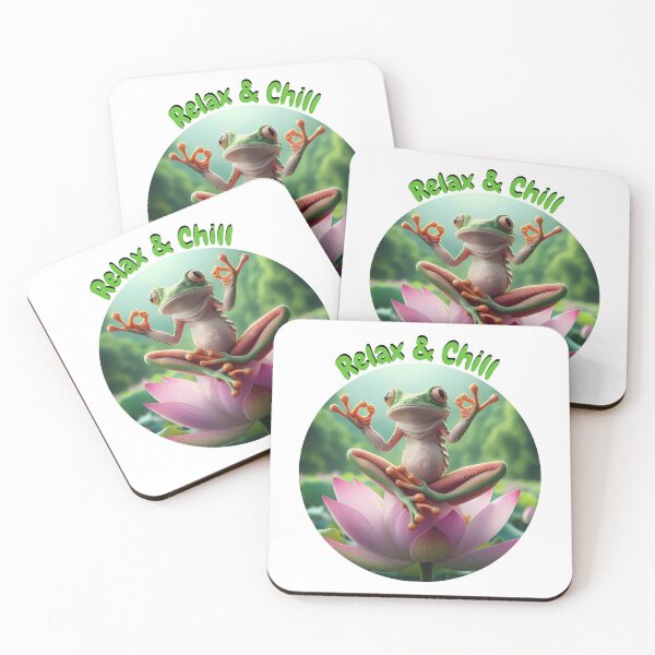 Item preview, Relax & Chill Frog in the Lotus designed and sold by Toms Tee.