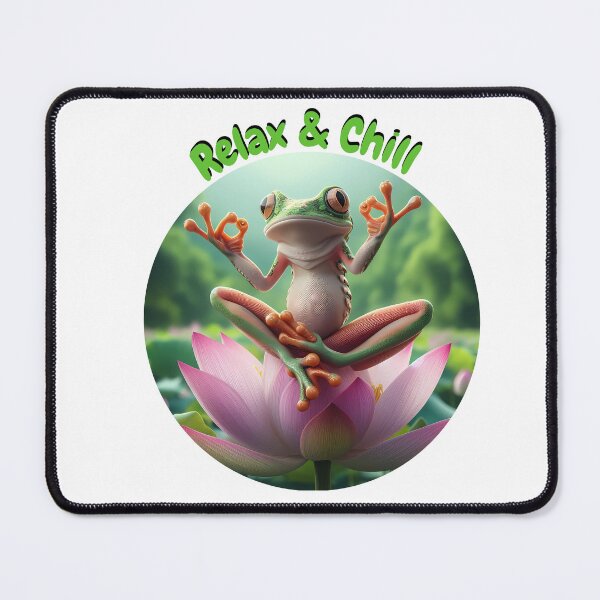 Item preview, Relax & Chill Frog in the Lotus designed and sold by Toms Tee.