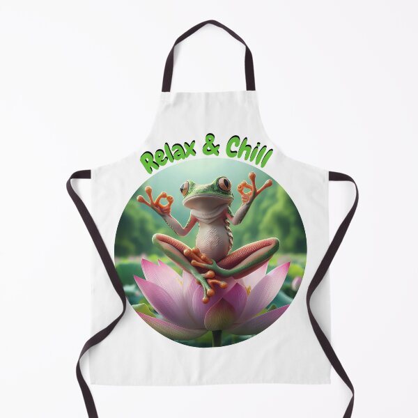 Item preview, Relax & Chill Frog in the Lotus designed and sold by Toms Tee.