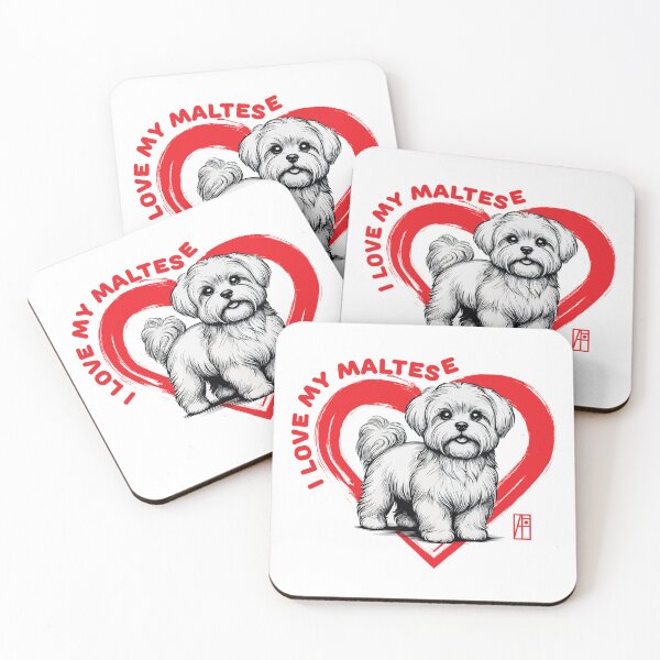 Item preview, I Love My Maltese - I Love my dog - Enchanting dog designed and sold by ArtProjectShop.