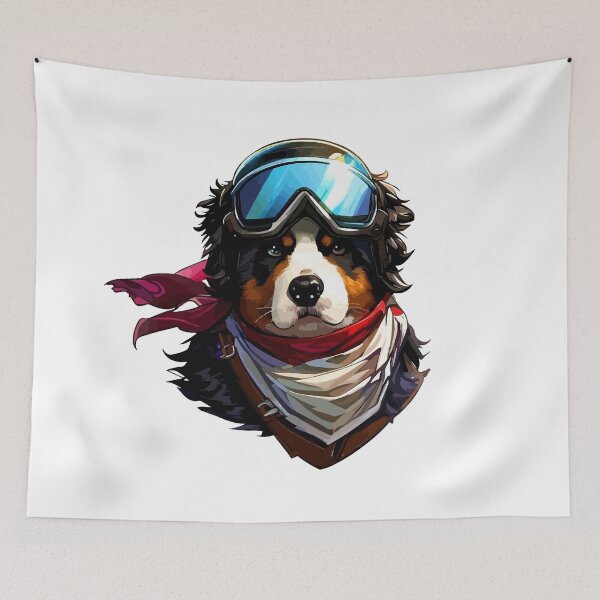 Item preview, Cute Bernese Mountain Dog Adventurer Portrait designed and sold by TomFrontierArt.