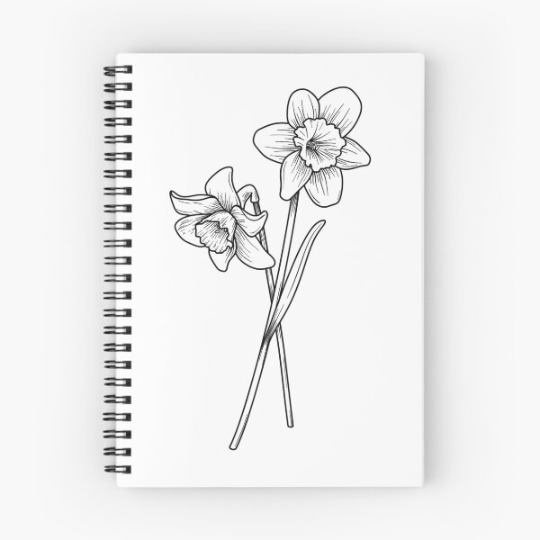 Item preview, March Birth Flower Floral Etching - Daffodil designed and sold by Idle Morrow.