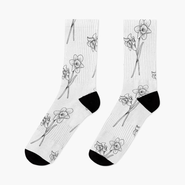 Item preview, March Birth Flower Floral Etching - Daffodil designed and sold by Idle Morrow.