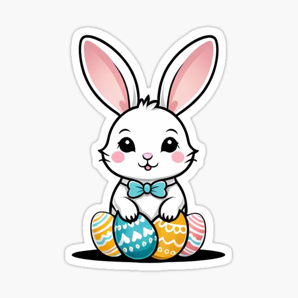 Item preview, Cute Easter Bunny, Kawaii Easter Bunny designed and sold by saloui.