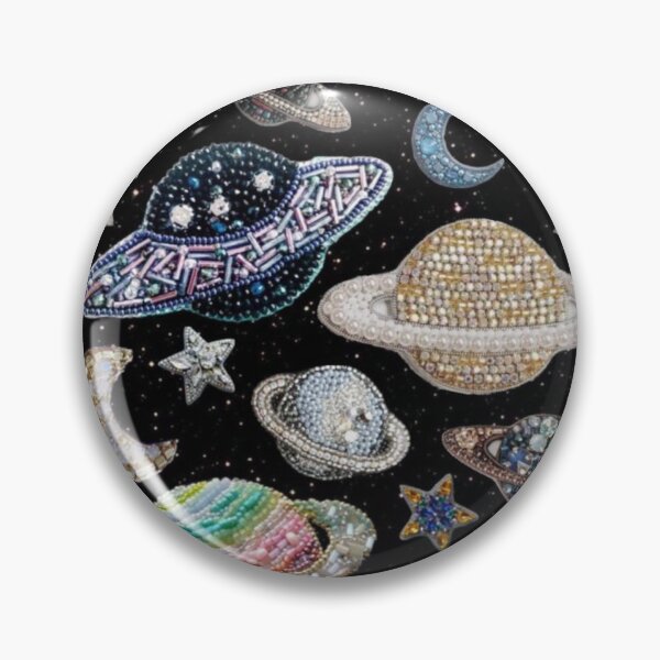 Item preview, beaded collage planets designed and sold by ameliewolhoff.