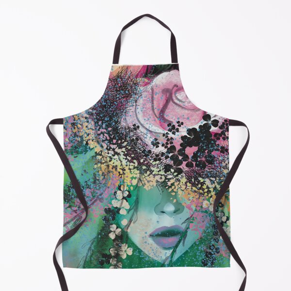 Item preview, Wall art print - painting of beautiful Girl Warrior-Super woman - NEVER LOOK BACK - floral painterly design designed and sold by navitalidesign.