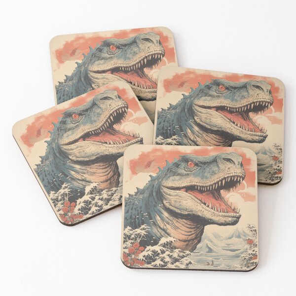 Item preview, Giant angry vintage dinosaur t-rex in Japan designed and sold by astercat.